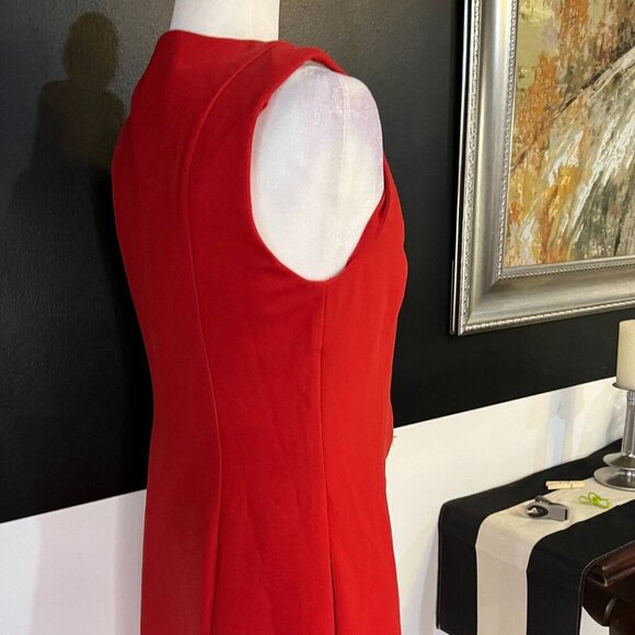 Charles Henry Red Button-Front Mini Dress – Size S MSRP: $99 - Picture 9 of 12